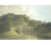 YIMACBJXX Famous Painting Modern Prints Decorative Paintings the Entrance to the Elephanta Cave Plate From oriental Scenery by William Daniell Poster Painting Art for Home Decor 60x90cm