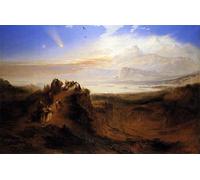 YIMACBJXX Famous Painting Modern Prints Decorative Paintings the Eve of the Deluge by John Poster Painting Art for Home Decor 60x90cm