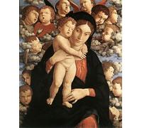 YIMACBJXX Famous Painting Modern Prints Decorative Paintings the Lady of the Cherubim by Andrea Mantegna Poster Painting Art for Home Decor 60x90cm