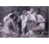 YIMACBJXX Famous Painting Modern Prints Decorative Paintings the Water Girl by William Adolphe Bouguereau Poster Painting Art for Home Decor 60x90cm