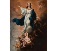 YIMACBJXX Famous Painting Pictures Paintings Artwork For Walls Assumption of the Virgin by Bartolomé Esteban Murillo Vintage Wall Art for Home Decor 60x90cm