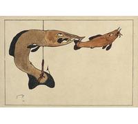 YIMACBJXX Famous Painting Pictures Paintings Artwork For Walls canvas painting picture Two Fish One on The Hook by Paul Klee Vintage Wall Art for Home Decor 60x90cm