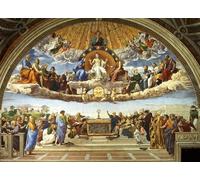 YIMACBJXX Famous Painting Pictures Paintings Artwork For Walls Disputation of the Holy Sacrament by Raffaello Sanzio Raphael Vintage Wall Art for Home Decor 60x90cm