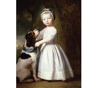 YIMACBJXX Famous Painting Pictures Paintings Artwork For Walls Little Boy with a Dog by George Romney Vintage Wall Art for Home Decor 60x90cm