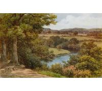 YIMACBJXX Famous Painting Pictures Paintings Artwork For Walls Llandrindod Wells the Lovers Walk by Alfred Robert Quinton Vintage Wall Art for Home Decor 60x90cm