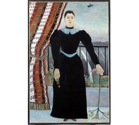 YIMACBJXX Famous Painting Pictures Paintings Artwork For Walls Portrait of a Woman Near a Window by Henri J F Rousseau Vintage Wall Art for Home Decor 60x90cm