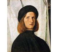YIMACBJXX Famous Painting Pictures Paintings Artwork For Walls Portrait of a Young Man Against a White Curtain by Famous Artist Vintage Wall Art for Home Decor 60x90cm