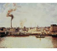 YIMACBJXX Famous Painting Pictures Paintings Artwork For Walls Saint-sever Quay At Rouen by Camille Jacob Pissarro Vintage Wall Art for Home Decor 60x90cm