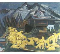 YIMACBJXX Famous Painting Pictures Paintings Artwork For Walls Sheep by Ernst Ludwig Kirchner Vintage Wall Art for Home Decor 60x90cm