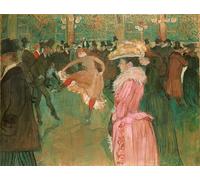 YIMACBJXX Famous Painting Pictures Paintings Artwork For Walls the Dance by Henri De Toulouse Lautrec Vintage Wall Art for Home Decor 60x90cm