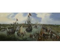 YIMACBJXX Famous Painting Pictures Paintings Artwork For Walls the Departure of a Dignitary From Middelburg by Adriaen Pietersz Van De Venne Vintage Wall Art for Home Decor 60x90cm