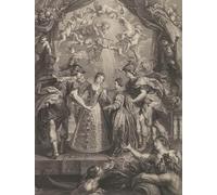 YIMACBJXX Famous Painting Pictures Paintings Artwork For Walls the Exchange of the Two Princesses in Hendaye Allegorical Scene with Anne Vintage Wall Art for Home Decor 60x90cm