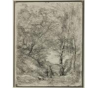 YIMACBJXX Famous Painting Pictures Paintings Artwork For Walls the Gardens of Horace by Jean-baptiste-camille Corot Vintage Wall Art for Home Decor 60x90cm