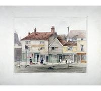 YIMACBJXX Famous Painting Pictures Paintings Artwork For Walls the Hare and Hounds Inn and Shopfronts on Upper Street Islington London by Hosmer Shepherd Vintage Wall Art for Home Decor 60x90cm