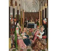 YIMACBJXX Famous Painting Pictures Paintings Artwork For Walls the Holy Kinship by Geertgen Tot Sint Jans Vintage Wall Art for Home Decor 60x90cm