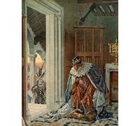 YIMACBJXX Famous Painting Pictures Paintings Artwork For Walls the King of France Louis Xi Says the Prudent Is Afraid of Death Coming in Armor on the Doorstep Vintage Wall Art for Home Decor 60x90cm