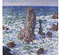YIMACBJXX Famous Painting Pictures Paintings Artwork For Walls the Pyramids of Port Coton Sun Effect by Claude Monet Vintage Wall Art for Home Decor 60x90cm