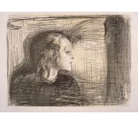 YIMACBJXX Famous Painting Pictures Paintings Artwork For Walls the Sick Girl by Edvard Munch Vintage Wall Art for Home Decor 60x90cm