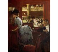 YIMACBJXX Famous Painting Pictures Paintings Artwork For Walls the Theatre Box At the Variety by Jean Beraud Vintage Wall Art for Home Decor 60x90cm