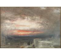 YIMACBJXX Famous Painting Pictures Paintings Artwork For Walls the Veil of the Temple Was Rent in Twain by Albert Goodwin Vintage Wall Art for Home Decor 60x90cm