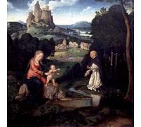 YIMACBJXX Famous Painting Pictures Paintings Artwork For Walls the Virgin and Infant Jesus with a Dominican Friar by Joos Van Cleve Vintage Wall Art for Home Decor 60x90cm