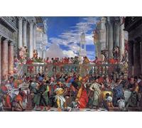 YIMACBJXX Famous Painting Pictures Paintings Artwork For Walls the Wedding Feast At Cana by Paolo Veronese Vintage Wall Art for Home Decor 60x90cm