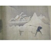 YIMACBJXX Famous Painting Pictures Paintings Artwork For Walls View of Mt.fuji From the Painted Scroll of Twelve by Katsushika Hokusai Vintage Wall Art for Home Decor 60x90cm