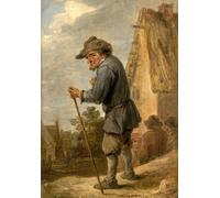YIMACBJXX Famous Painting Pictures Paintings Artwork For Walls Village Scene with Four Peasants by David Teniers the Younger Vintage Wall Art for Home Decor 60x90cm