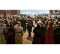 YIMACBJXX Famous Painting Poster Artworks Posters And Prints Alexander Iii Receiving the Deans of Cantons in the Courtyard by Ilya Efimovich Repin Canvas Artwork Print for Home Decor 60x90cm