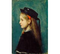 YIMACBJXX Famous Painting Poster Artworks Posters And Prints Alsatian Girl by Jean Jacques Henner Canvas Artwork Print for Home Decor 60x90cm