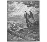 YIMACBJXX Famous Painting Poster Artworks Posters And Prints Bible the Angel Appearing to Joshua by Gustave Dore Canvas Artwork Print for Home Decor 60x90cm