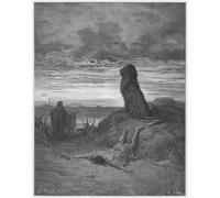 YIMACBJXX Famous Painting Poster Artworks Posters And Prints Bible the Disobedient Prophet Slain by Gustave Dore Canvas Artwork Print for Home Decor 60x90cm