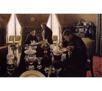 YIMACBJXX Famous Painting Poster Artworks Posters And Prints Breakfast by Gustave Caillebotte Canvas Artwork Print for Home Decor 60x90cm