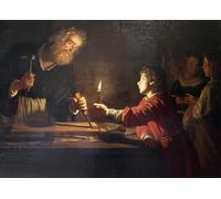 YIMACBJXX Famous Painting Poster Artworks Posters And Prints Childhood of Christ C by Gerrit Van Honthorst Canvas Artwork Print for Home Decor 60x90cm