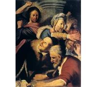 YIMACBJXX Famous Painting Poster Artworks Posters And Prints Christ drives the money-changers from the temple, by Rembrandt van Rijn Canvas Artwork Print for Home Decor 60x90cm