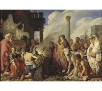 YIMACBJXX Famous Painting Poster Artworks Posters And Prints Dido Makes a Sacrifice by Pieter Lastman Canvas Artwork Print for Home Decor 60x90cm