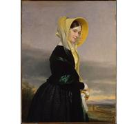 YIMACBJXX Famous Painting Poster Artworks Posters And Prints Euphemia White Van Rensseleaar by George Peter Alexander Healy Canvas Artwork Print for Home Decor 60x90cm