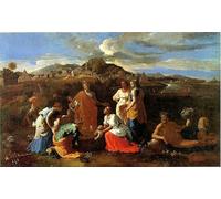 YIMACBJXX Famous Painting Poster Artworks Posters And Prints Finding of Moses by Nicolas Poussin Canvas Artwork Print for Home Decor 60x90cm