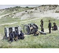 YIMACBJXX Famous Painting Poster Artworks Posters And Prints French Soldiers with a Mortar During the Battle of the Marne East of Paris by Jules Gervais Courtellemont for Home Decor 60x90cm