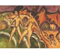 YIMACBJXX Famous Painting Poster Artworks Posters And Prints Graef and Friend by Ernst Ludwig Kirchner Canvas Artwork Print for Home Decor 60x90cm