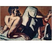 YIMACBJXX Famous Painting Poster Artworks Posters And Prints Half Clown by Max Beckmann Canvas Artwork Print for Home Decor 60x90cm
