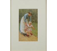 YIMACBJXX Famous Painting Poster Artworks Posters And Prints Henry with Nurse by Helen Allingham Canvas Artwork Print for Home Decor 60x90cm