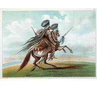 YIMACBJXX Famous Painting Poster Artworks Posters And Prints Indian Miniatarees Hunting Wild Horses At the Foot of the Rockies by George Catlin Canvas Artwork Print for Home Decor 60x90cm