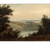 YIMACBJXX Famous Painting Poster Artworks Posters And Prints Lake Nemi in the the City of Genzano by Pierre Henri De Valenciennes Canvas Artwork Print for Home Decor 60x90cm