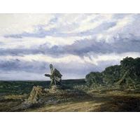 YIMACBJXX Famous Painting Poster Artworks Posters And Prints Landscape with a Mill by Georges Michel Canvas Artwork Print for Home Decor 60x90cm