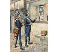 YIMACBJXX Famous Painting Poster Artworks Posters And Prints Outfit of French Troops At All Times Musicians of Light Infantry Under the First Empire Canvas Artwork Print for Home Decor 60x90cm