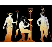 YIMACBJXX Famous Painting Poster Artworks Posters And Prints Plate Showing a Crowned Games Winner Listening to a Satyr Playing the Flute by Johann Heinrich Wilhelm Tischbein for Home Decor 60x90cm