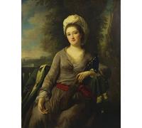 YIMACBJXX Famous Painting Poster Artworks Posters And Prints Portrait of a Lady Thought to Be Mrs Wells by Nathaniel Dance Holland Canvas Artwork Print for Home Decor 60x90cm