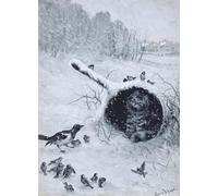 YIMACBJXX Famous Painting Poster Artworks Posters And Prints Taking shelter by Louis Wain Canvas Artwork Print for Home Decor 60x90cm