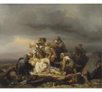 YIMACBJXX Famous Painting Poster Artworks Posters And Prints the Discovery of the Body of King Gustav Ii Adolf of Sweden by Carl Wahlbom Canvas Artwork Print for Home Decor 60x90cm